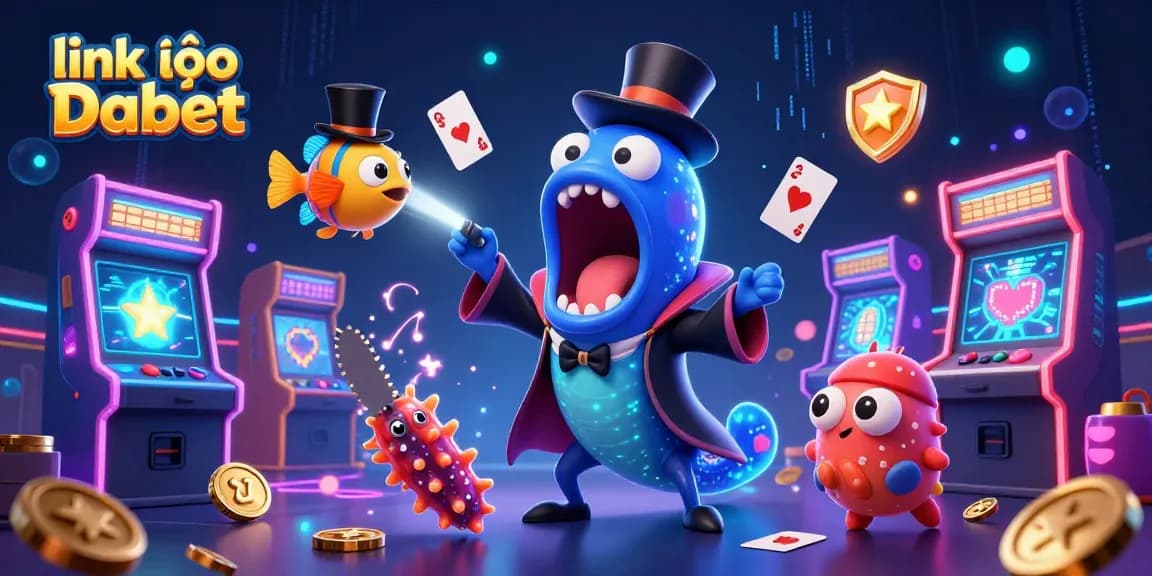 Experience thrilling action with link vào Dabet in a vibrant, magical underwater casino scene.