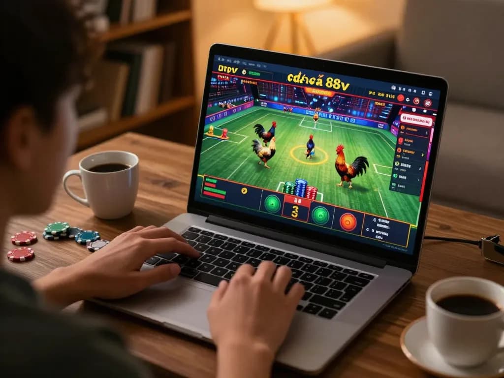 Experience thrilling đá gà 88vv online betting during a live dealer game with an engaging atmosphere and gameplay excitement.