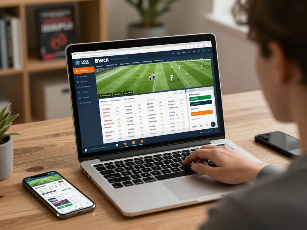 Soi keo nha cai displayed on an online sports betting platform with a person actively engaging in betting.