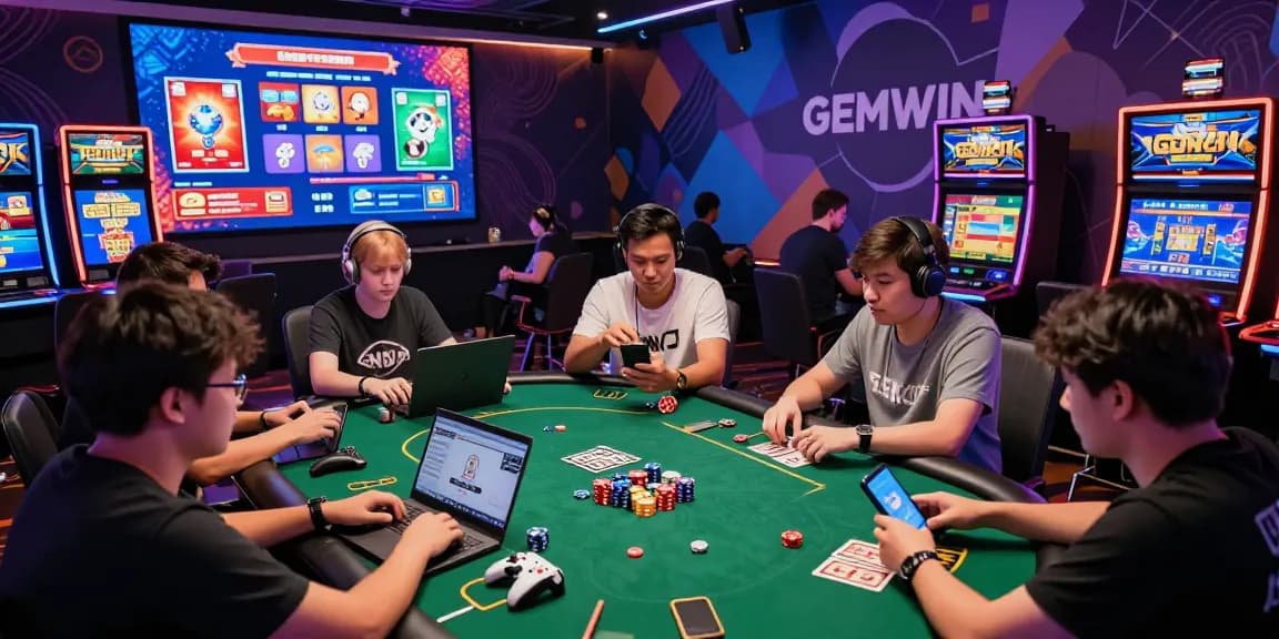 Dynamic gaming scene at https://gemwin.pics/ showcasing players in action with colorful elements.