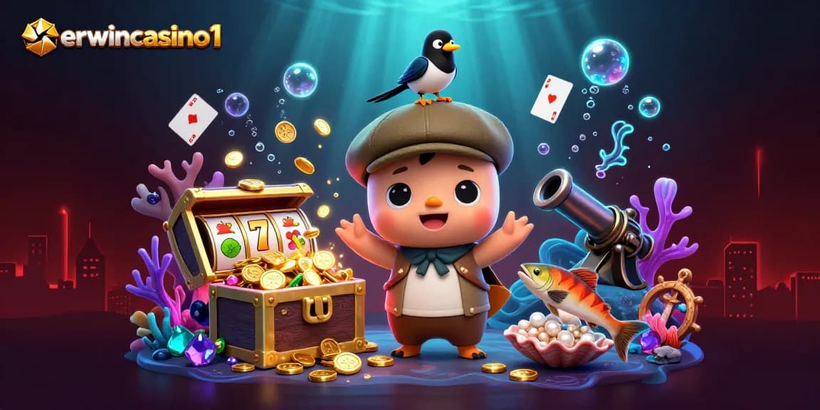Erwincasino1 läutet den Spieleschluss mit einer aufregenden Illustration, die um Echtgeld spielt.