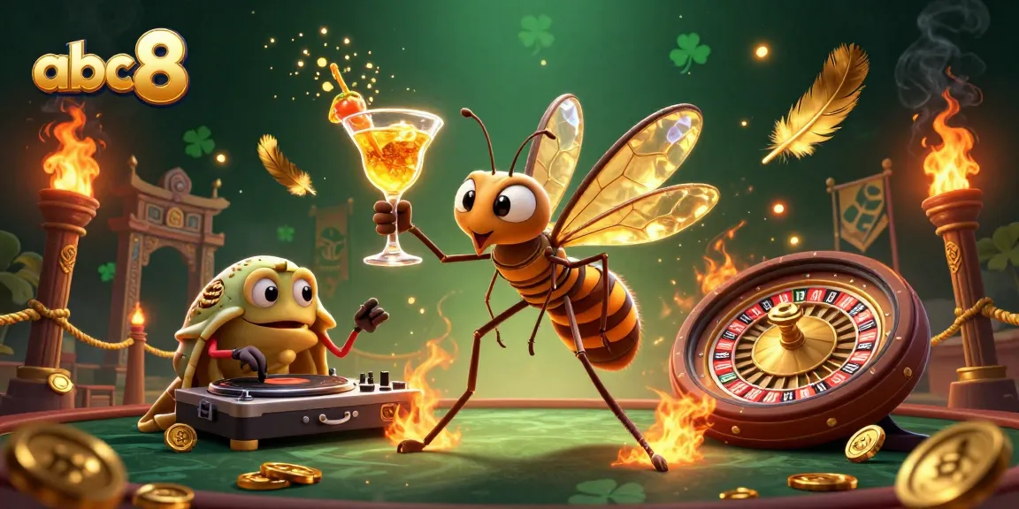Experience thrilling gameplay at abc8 with a dynamic casino scene showcasing unique characters and vibrant gaming elements.