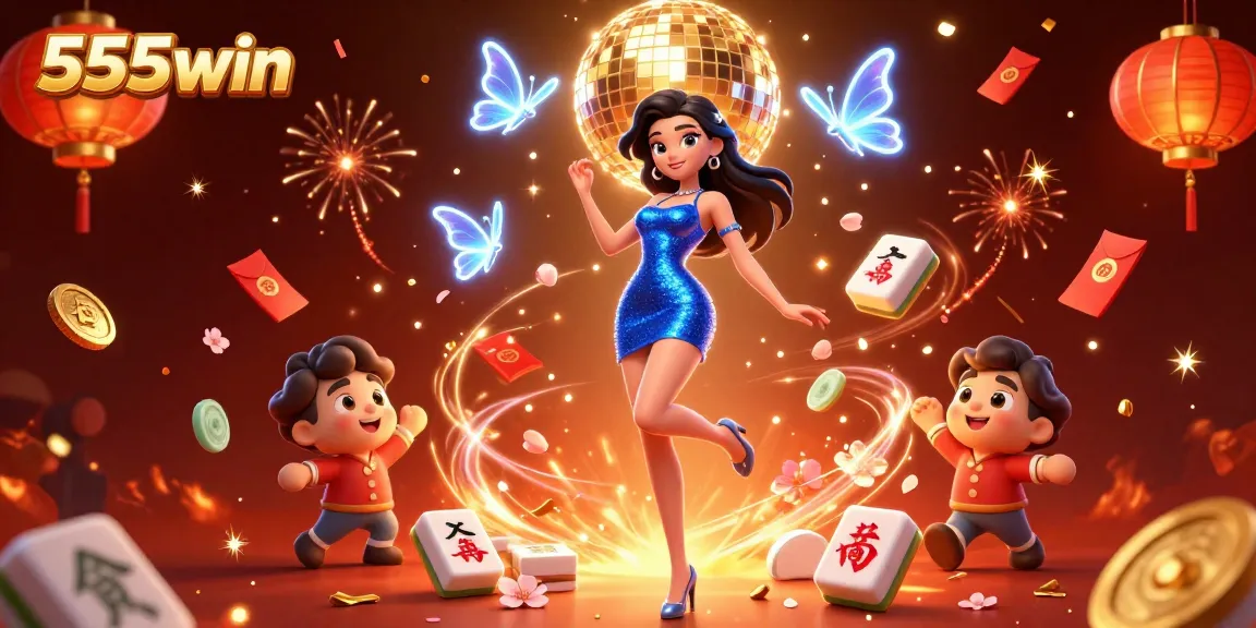 Experience thrilling gaming with 555win's exciting illustration featuring vibrant casino elements.