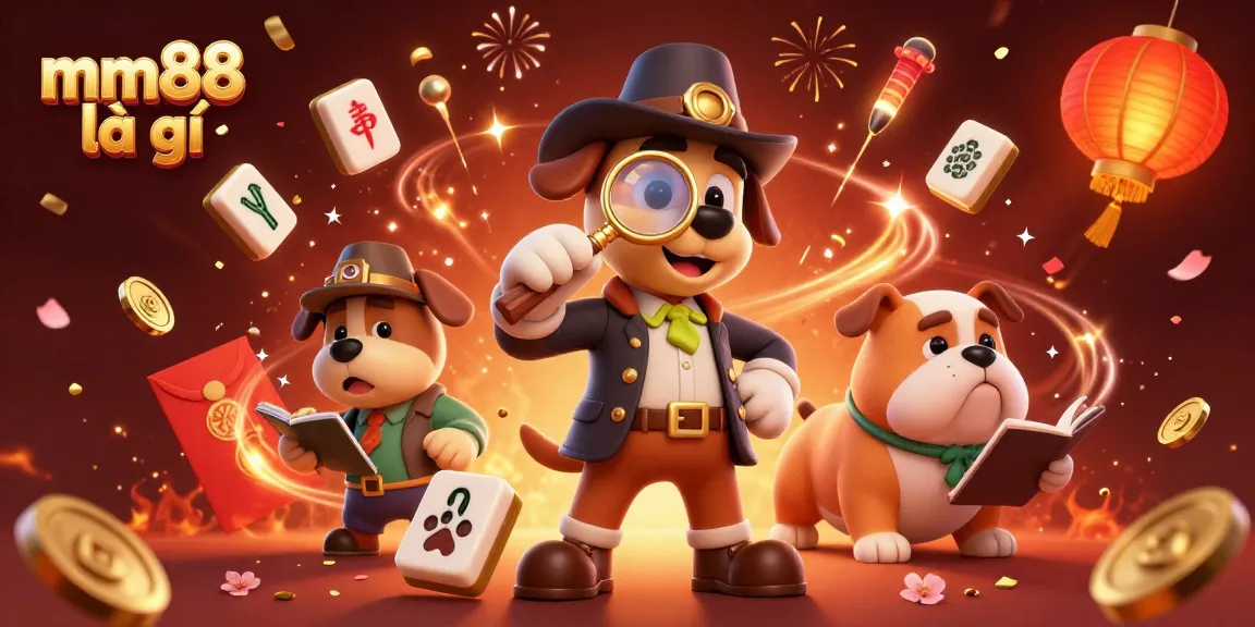 Engage with mm88 là gì as a cartoon detective explores gambling clues and treasures.