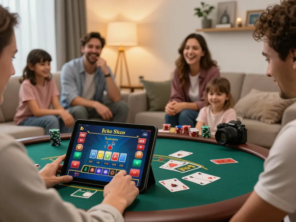 Person playing hz 88 online blackjack on a tablet in a cozy home environment.