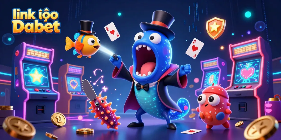 Experience thrilling action with link vào Dabet in a vibrant, magical underwater casino scene.